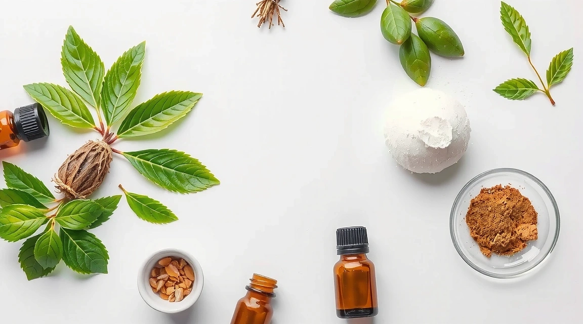 Imagine a unui laborator curat cu ingrediente naturale